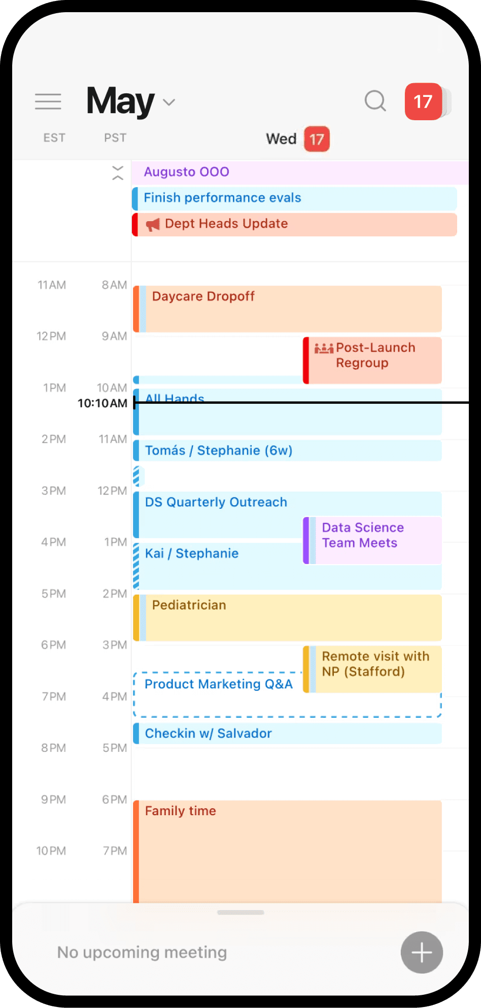 A screenshot of Notion Calendar on mobile