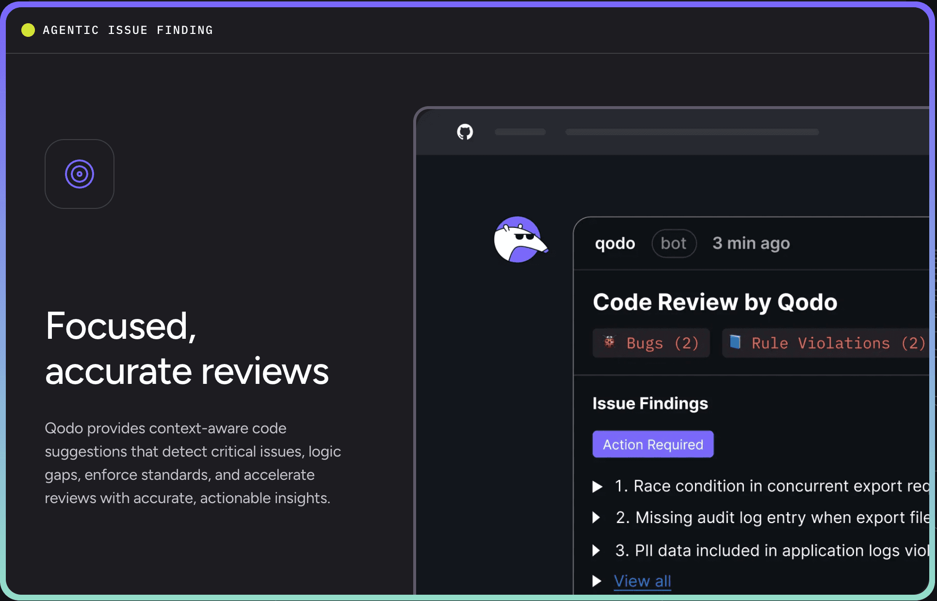 The AI-powered code review and quality for engineering teams that cares about the context