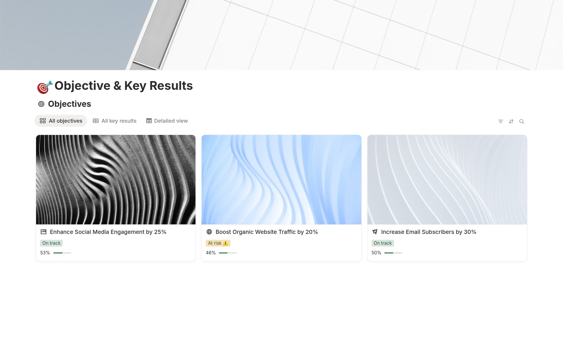 Imagem da coleção top-10-free-progress-metrics-templates-in-notion